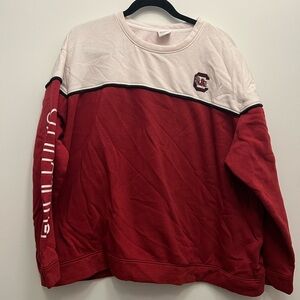 Champion Women’s Carolina Gamecocks Red & White Pullover Sweatshirt Sz 2XL